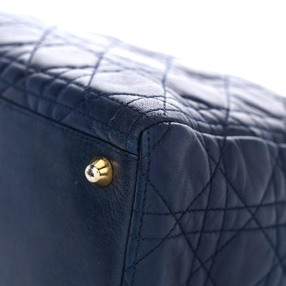 Christian Dior Lambskin Cannage Large Lady Dior Navy 8 of 24