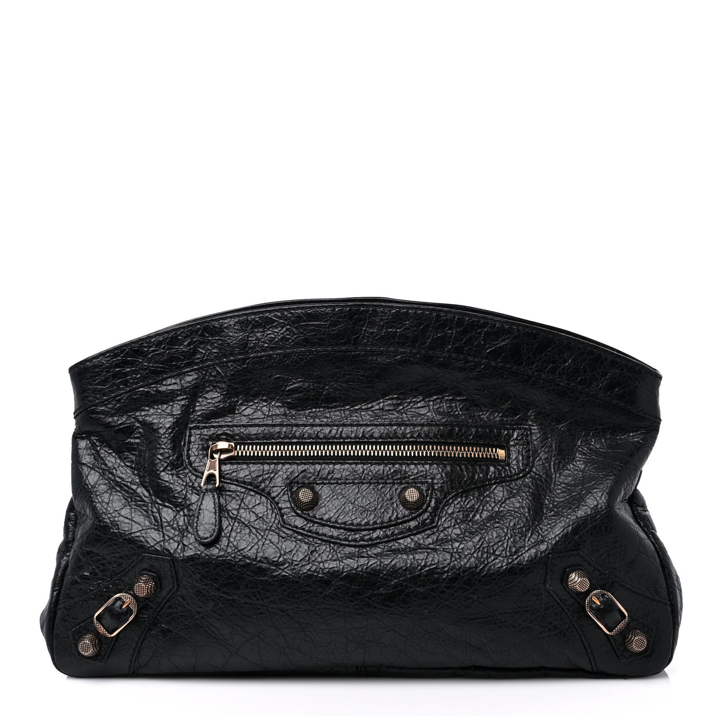 Agneau Giant 12 Gold Hardware Premier Clutch Black
