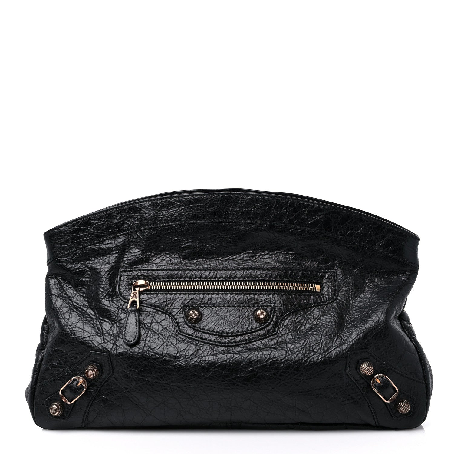Balenciaga Agneau Giant 12 Gold Hardware Premier Clutch Black 2 of 10