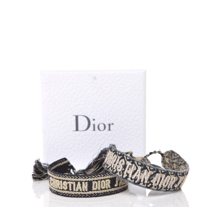 Christian Dior Woven Cotton J'Adior Friendship Bracelet Set Navy 7 of 7