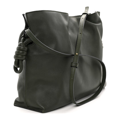 Loewe Calfskin Flamenco Knot Clutch Vintage Khaki 3 of 10