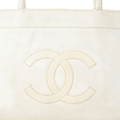 Chanel Caviar CC Timeless Tote White 8 of 23