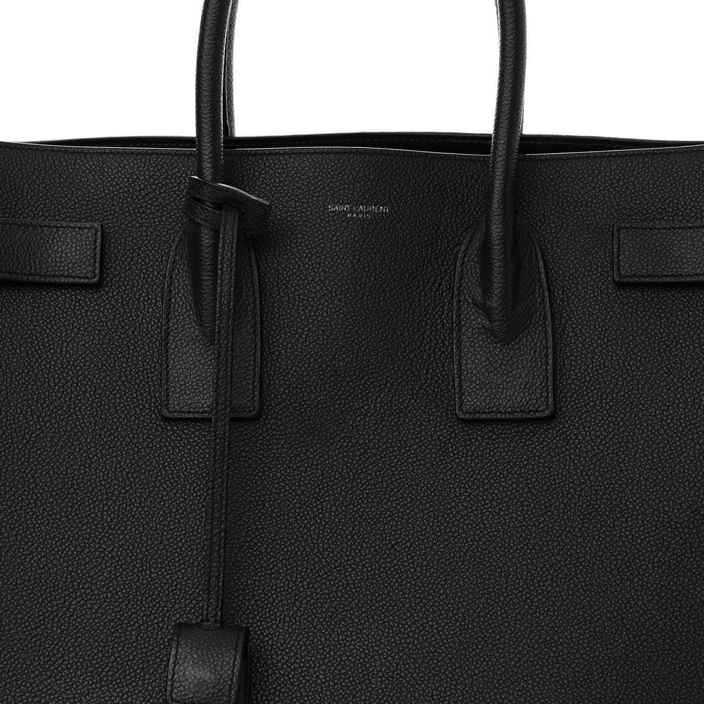 Grained Calfskin Large Sac De Jour Carryall Black