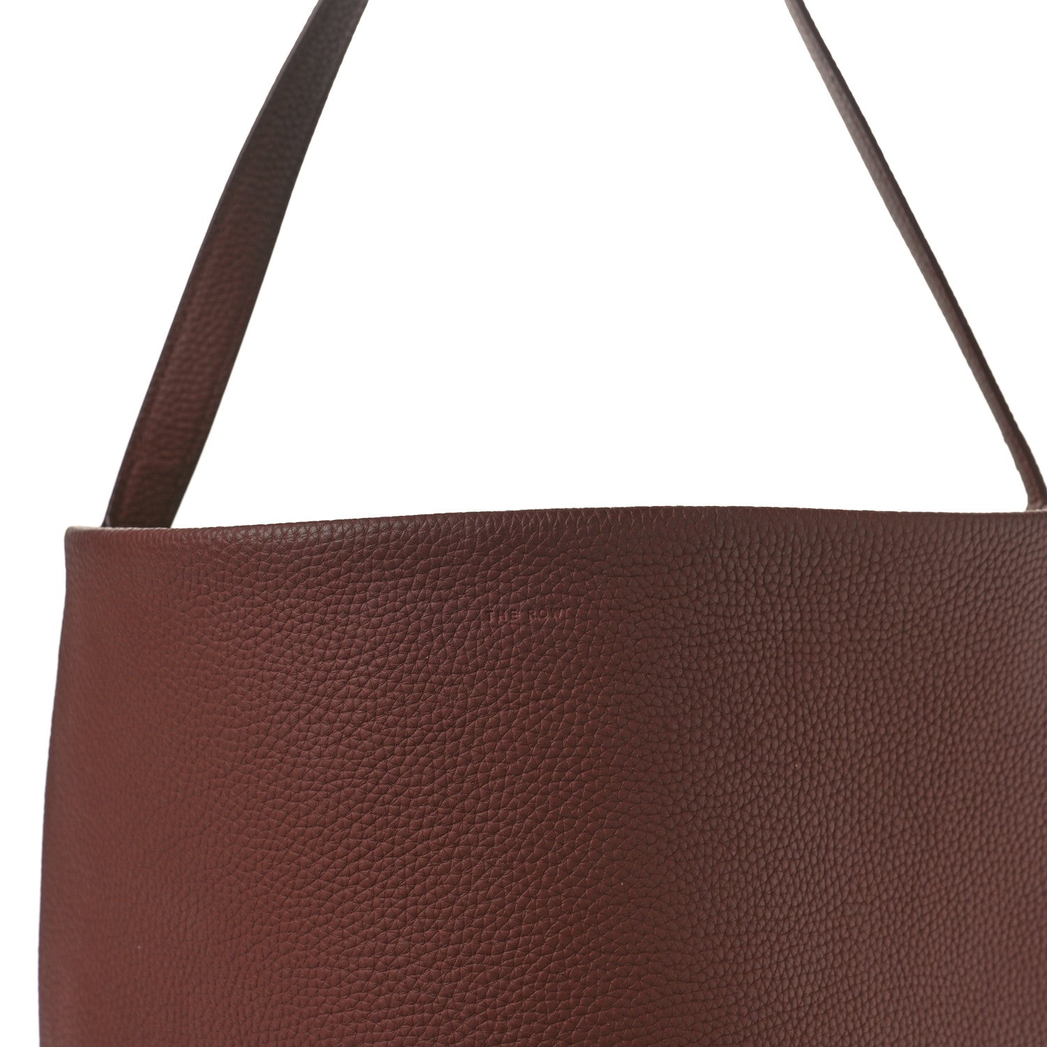 The Row Grained Calfskin Large N/S Park Tote Burnt Red 7 of 9