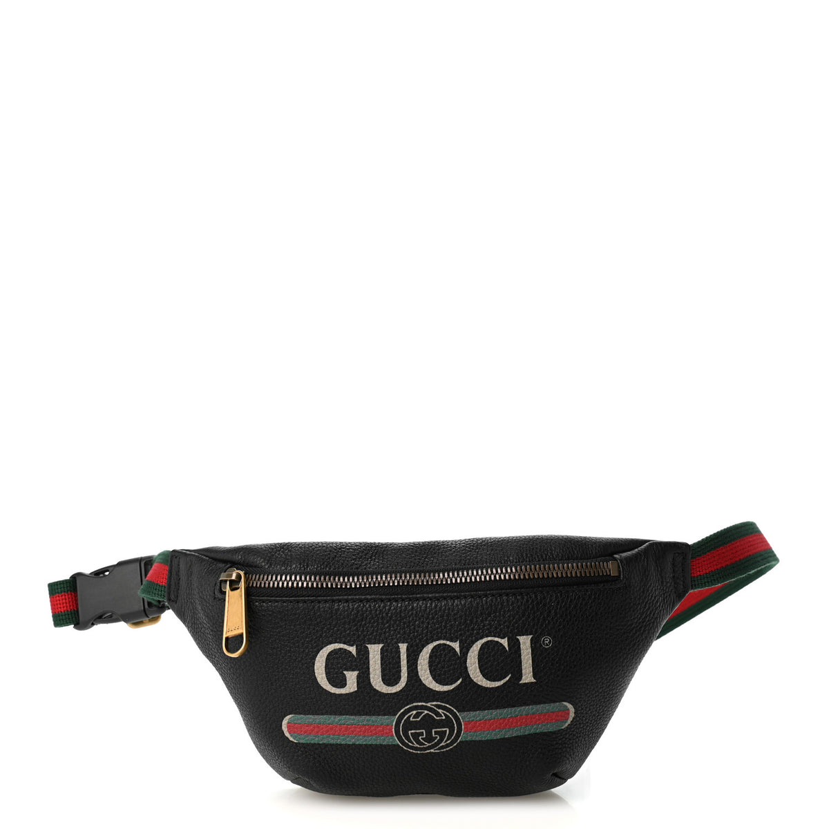 Gucci Grained Calfskin Small Logo Belt Bag Black 1 of 19