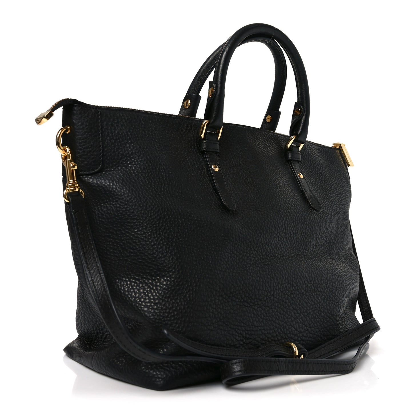 Vitello Medusa Tote Black
