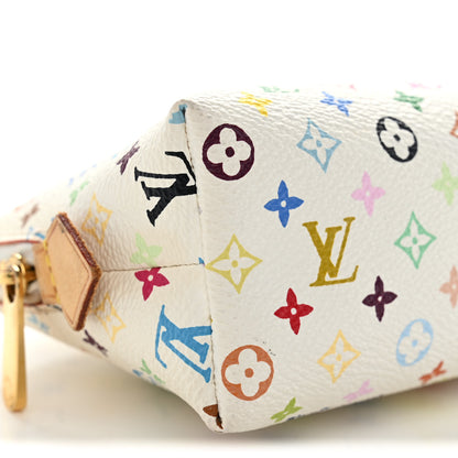 Louis Vuitton Monogram Multicolor Cosmetic Pouch White Litchi 7 of 7