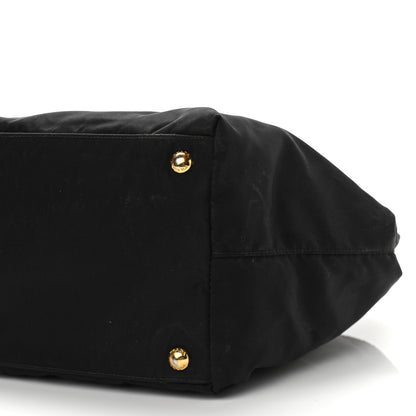 Prada Nylon Calfskin Tote Black 9 of 9