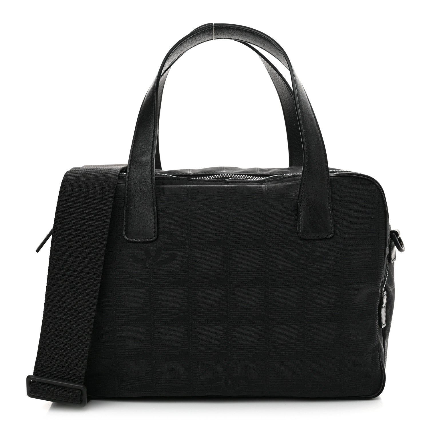 Chanel Nylon Travel Shoulder Bag Black 1 of 10