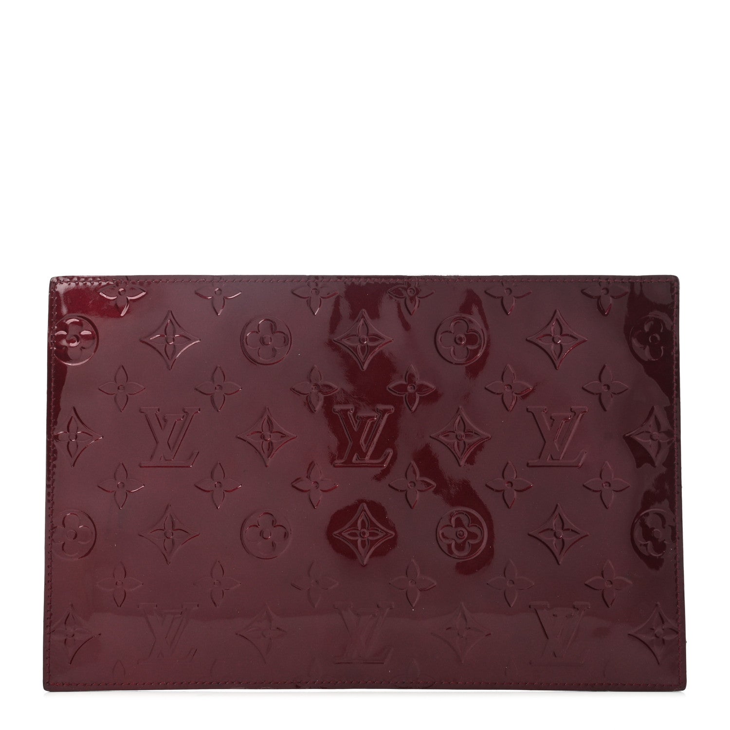 Louis Vuitton Vernis Pershing Square Clutch GM Rouge Fauviste 1 of 6