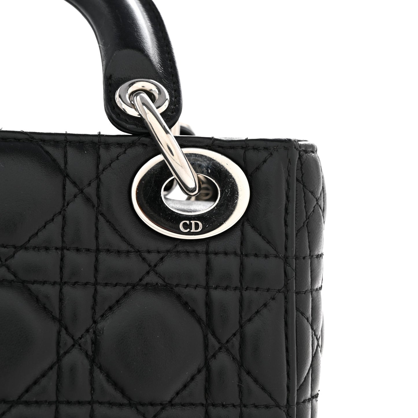 Lambskin Cannage Mini Lady Dior Black