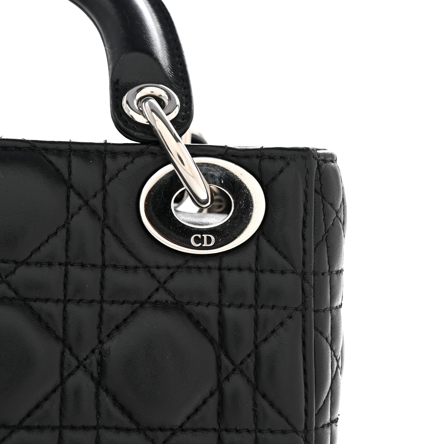 Christian Dior Lambskin Cannage Mini Lady Dior Black 12 of 12