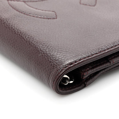 Chanel Caviar Timeless CC Wallet On Chain WOC Dark Brown 14 of 17