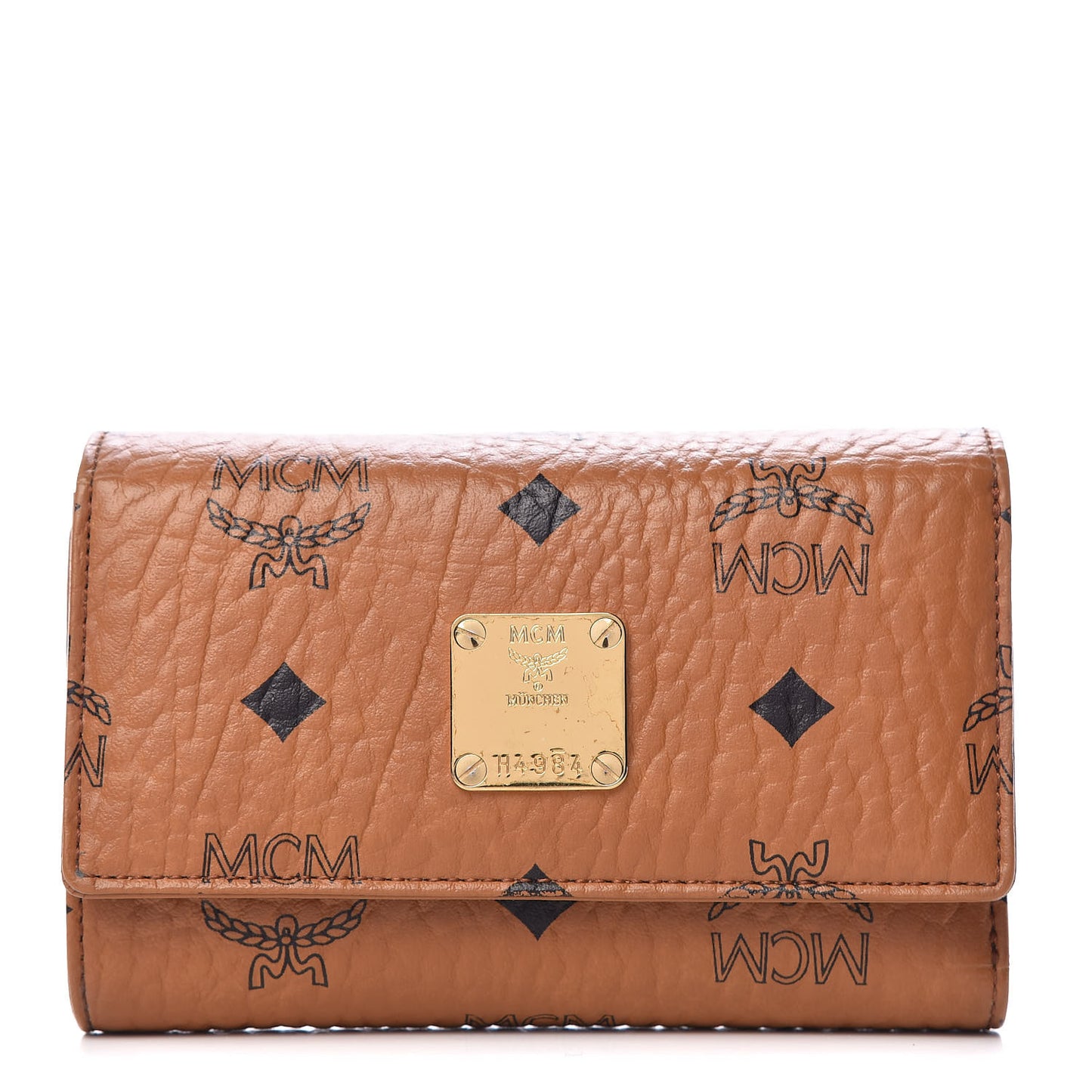 Visetos Tri-Fold Wallet Cognac