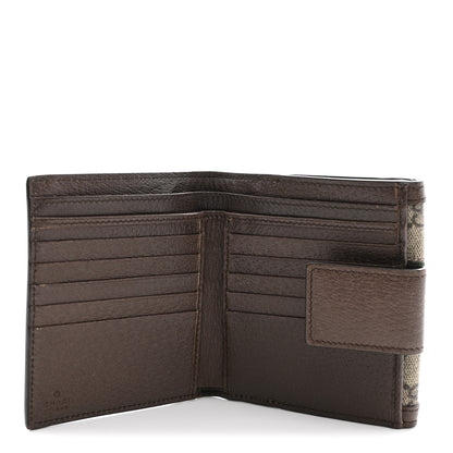 Gucci GG Supreme Monogram Web Ophidia French Flap Wallet Beige New Acero 6 of 8