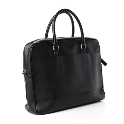 Prada Saffiano Travel Briefcase Black 3 of 12
