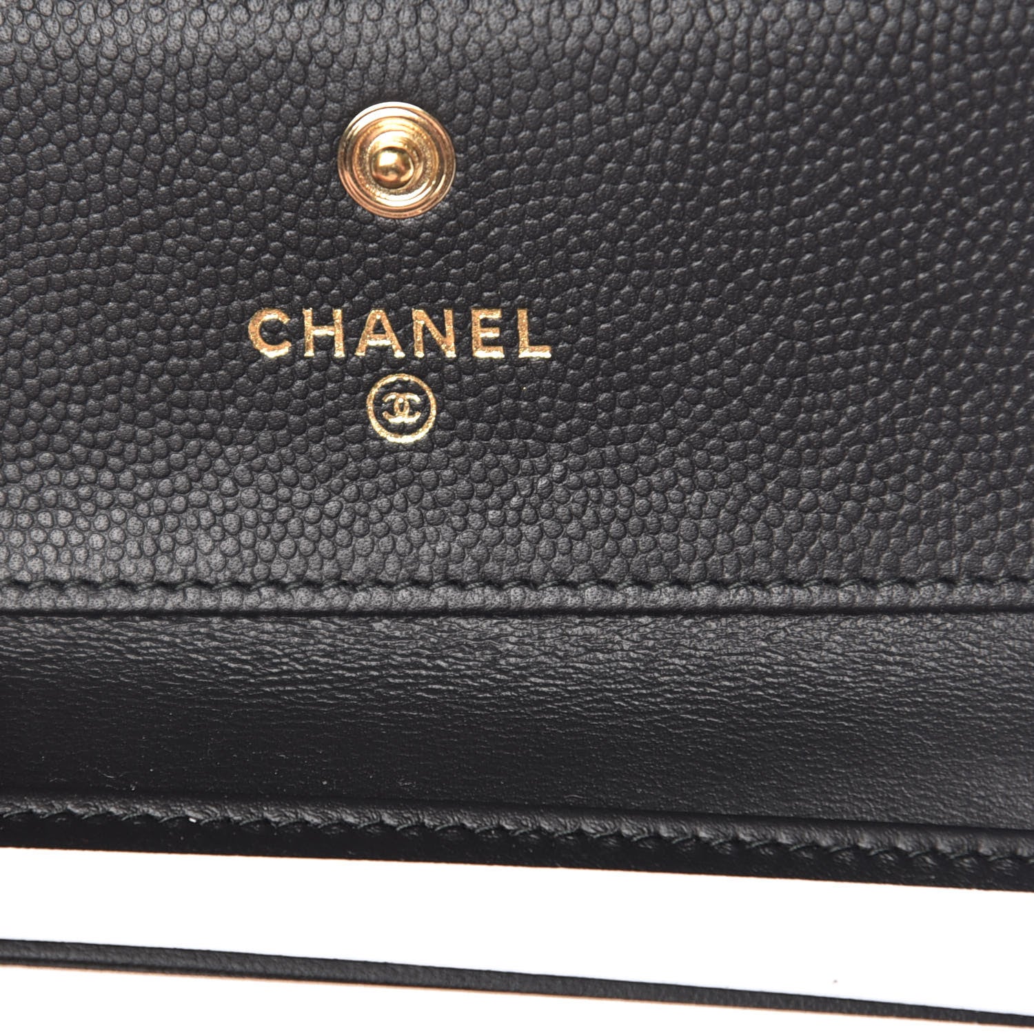 Chanel Caviar Quilted Compact Boy Wallet Black 6 of 9