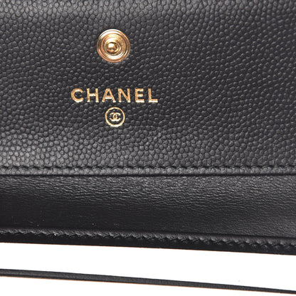 Chanel Caviar Quilted Compact Boy Wallet Black 6 of 9