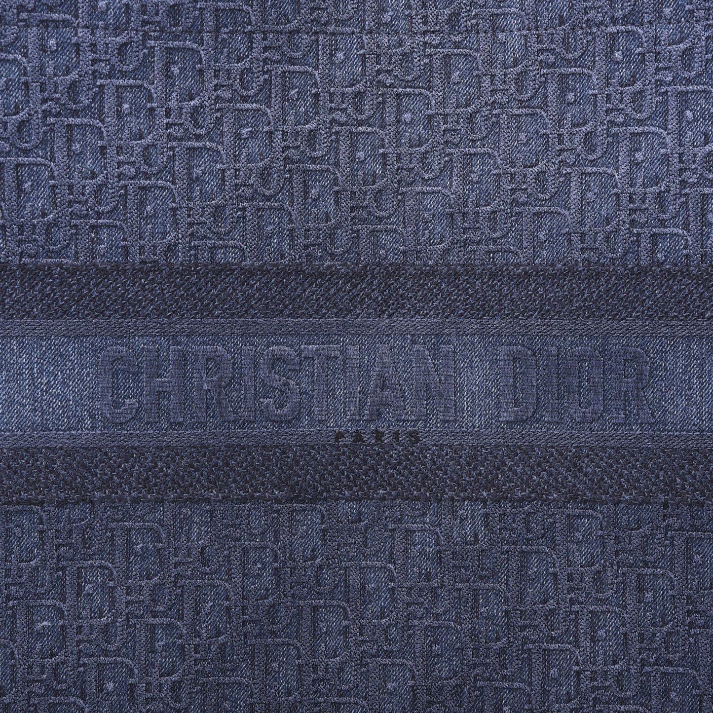 Oblique Denim Book Tote Denim Blue