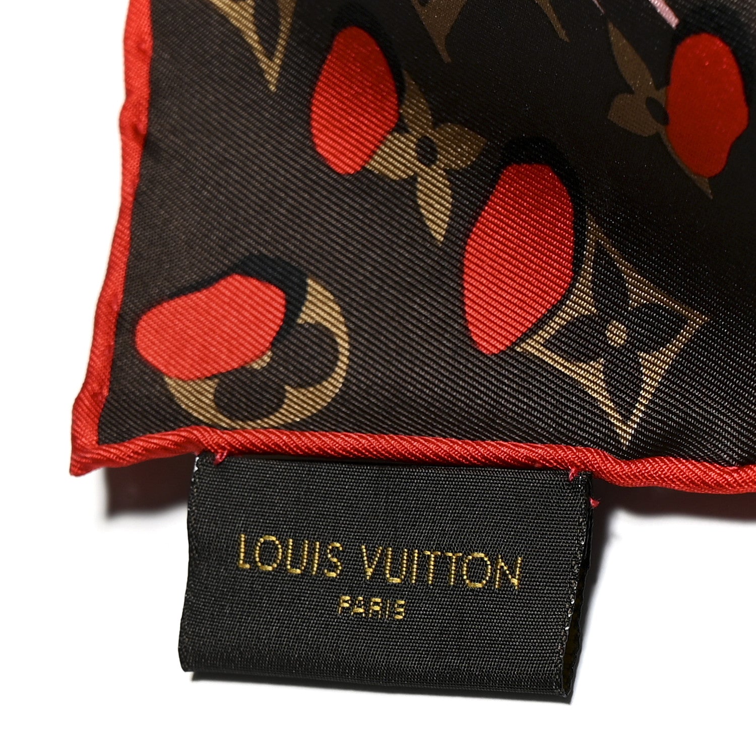 Louis Vuitton Silk Monogram Jungle Dots Scarf Sugar Pink Poppy 3 of 4