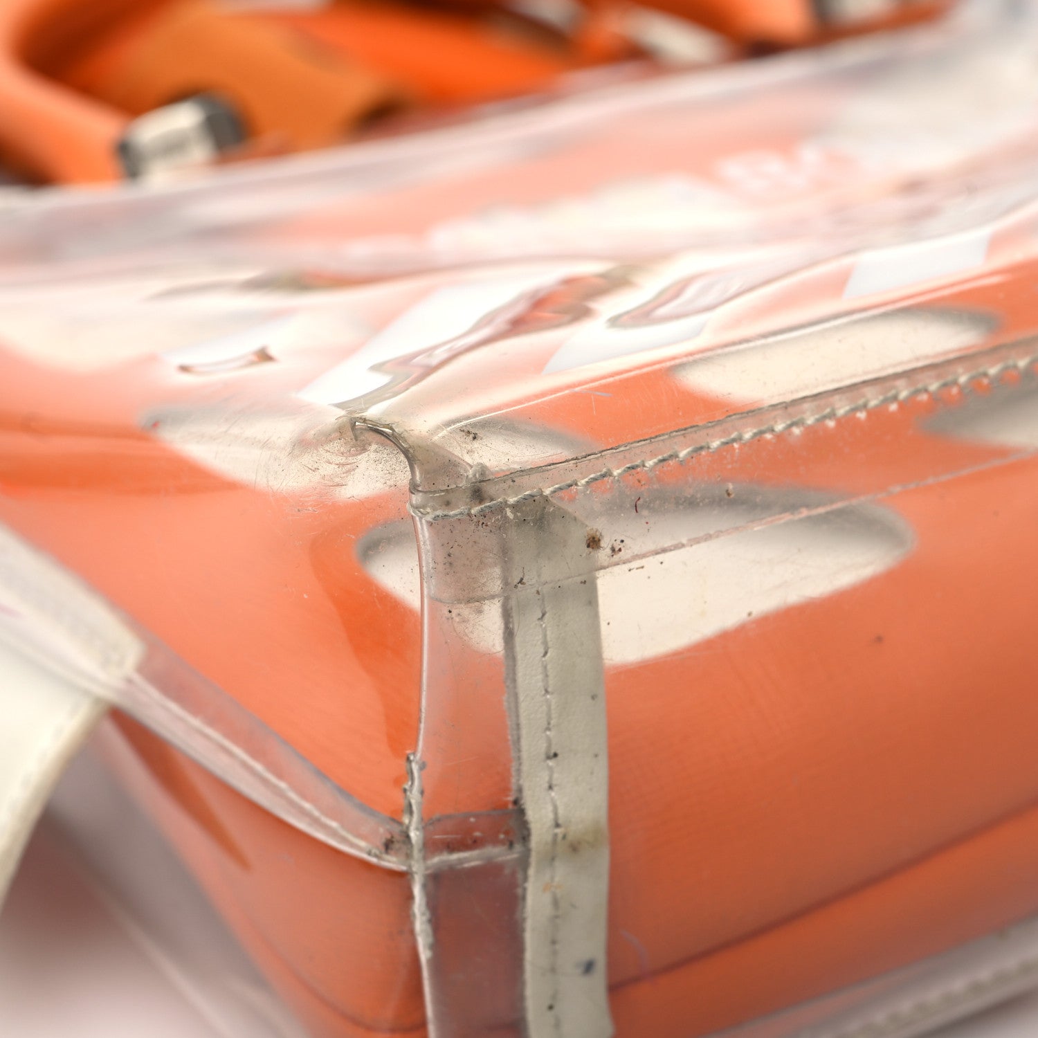 Off-White X Heron Preston PVC Transparent Crossbody Bag Orange White 11 of 19