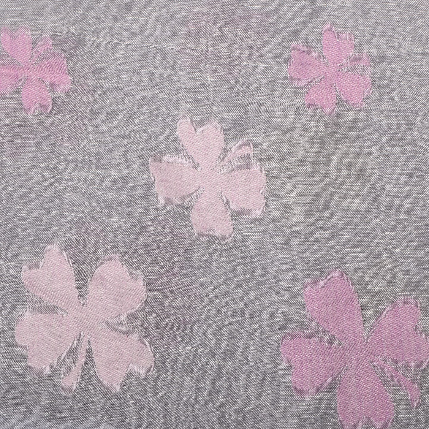 Linen Cotton Wool CC Clover Scarf Grey