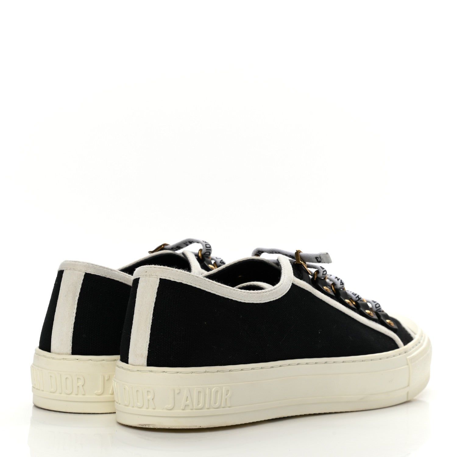 Christian Dior Canvas Walk'N'Dior Low Top Sneakers 39.5 Black 4 of 10