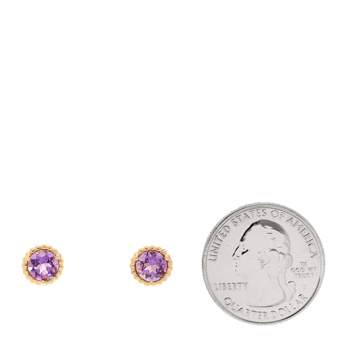 Tiffany 18K Rose Gold Amethyst Sparklers Earrings 2 of 4