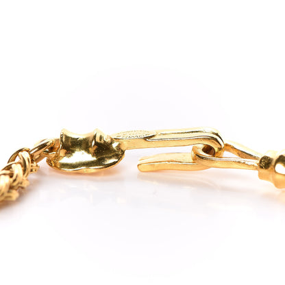 Chanel Fretwork CC Spindles Long Necklace Gold 4 of 5