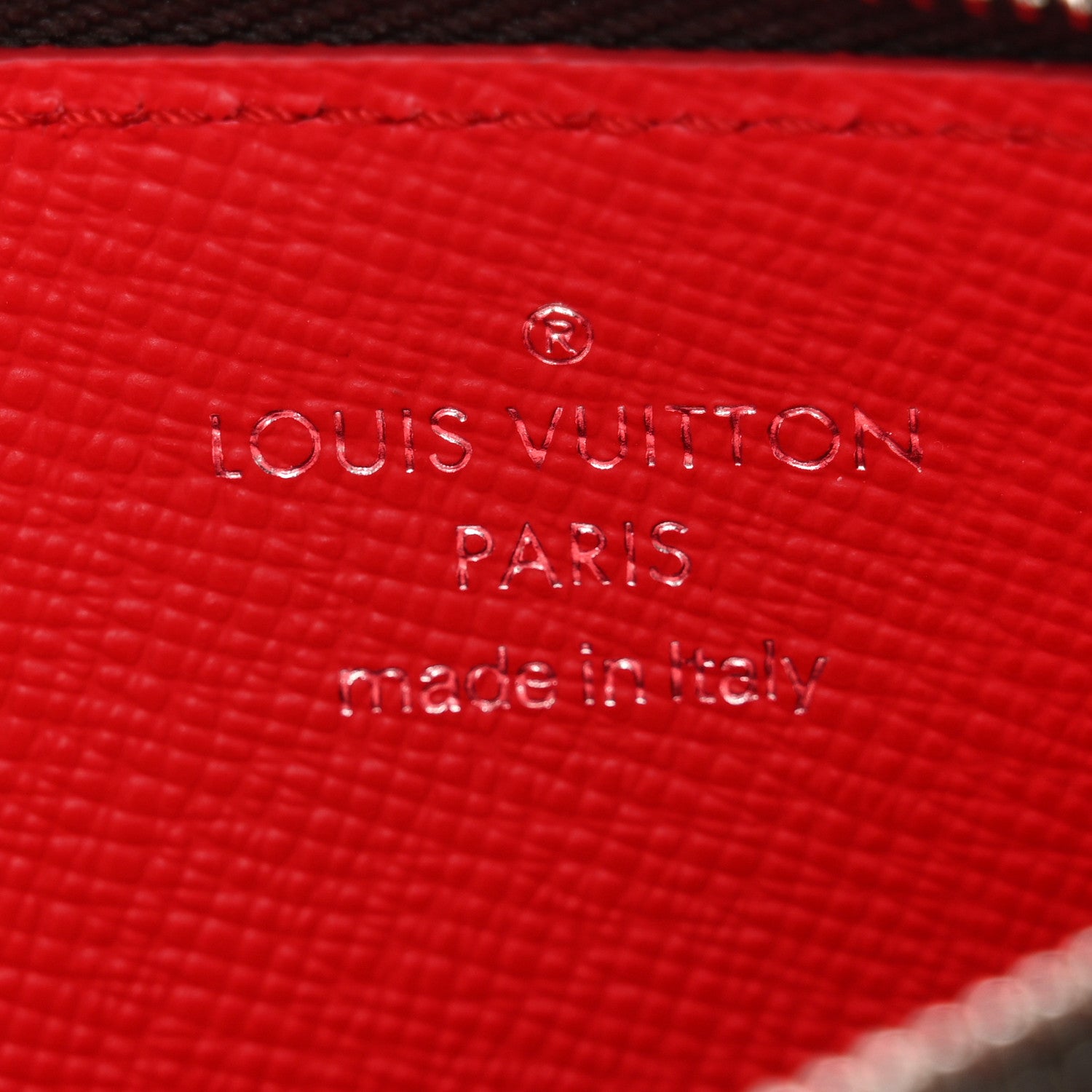 Louis Vuitton Monogram Calfskin Coin Card Holder Red 6 of 7