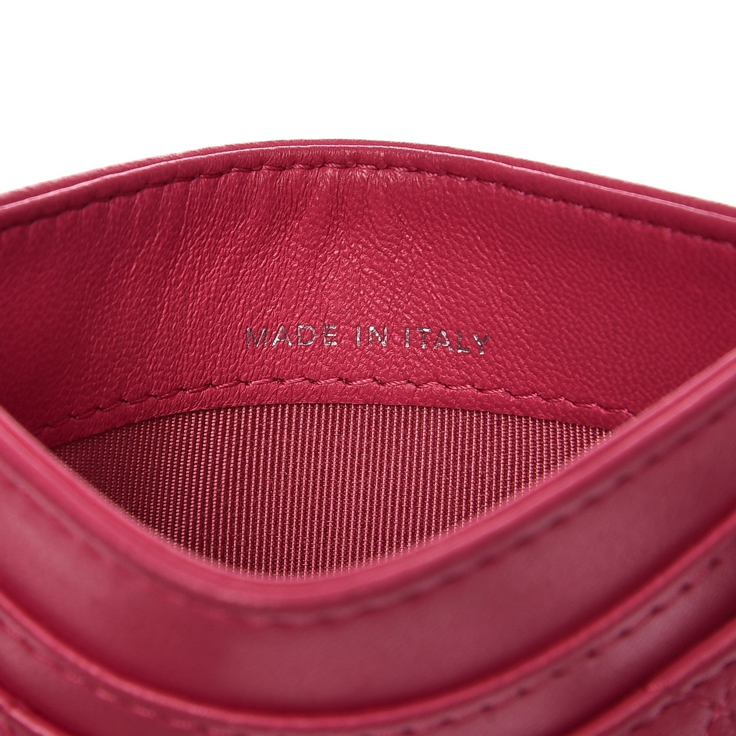 Chanel Lambskin Quilted Card Holder Fuchsia 7 of 13