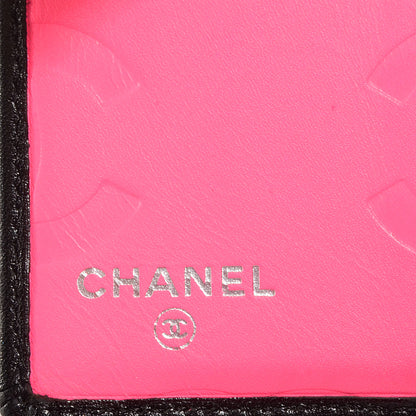 Chanel Calfskin Quilted Cambon Bi-Fold Wallet Black White 6 of 7