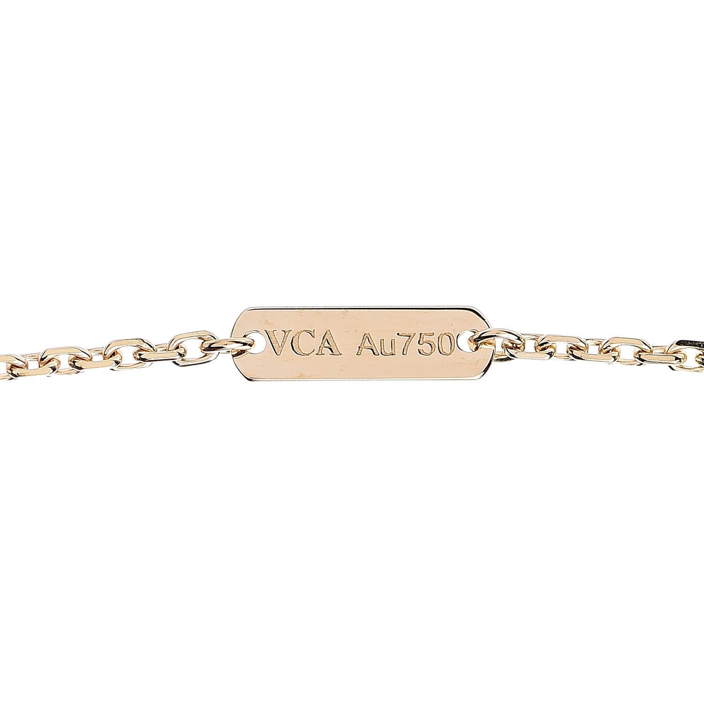 18K Yellow Gold Diamond Vintage Alhambra Pendant Necklace