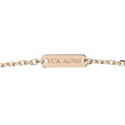 Van Cleef & Arpels 18K Yellow Gold Diamond Vintage Alhambra Pendant Necklace 5 of 6