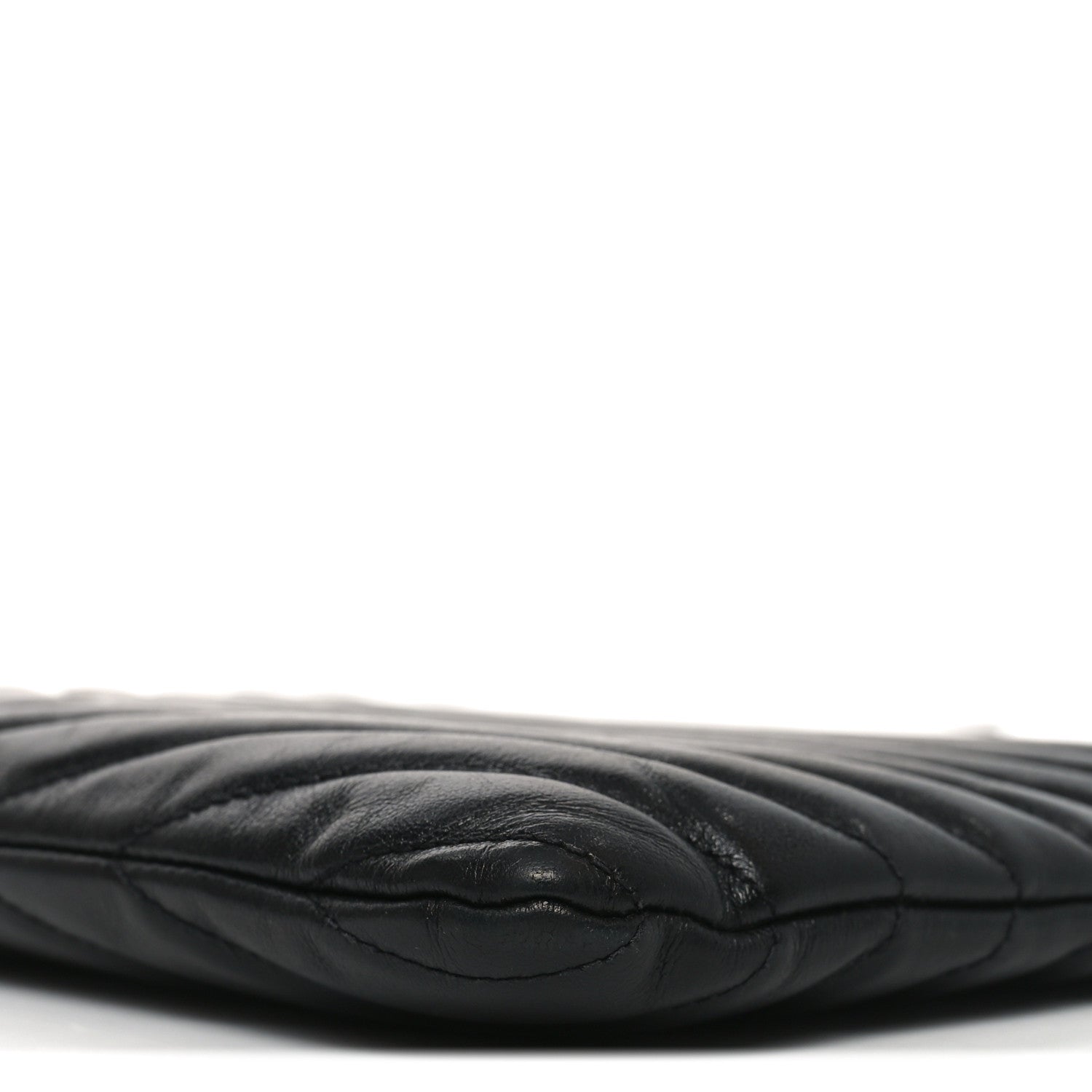 Saint Laurent Lambskin Matelasse Chevron Monogram A5 Wristlet Black 9 of 10