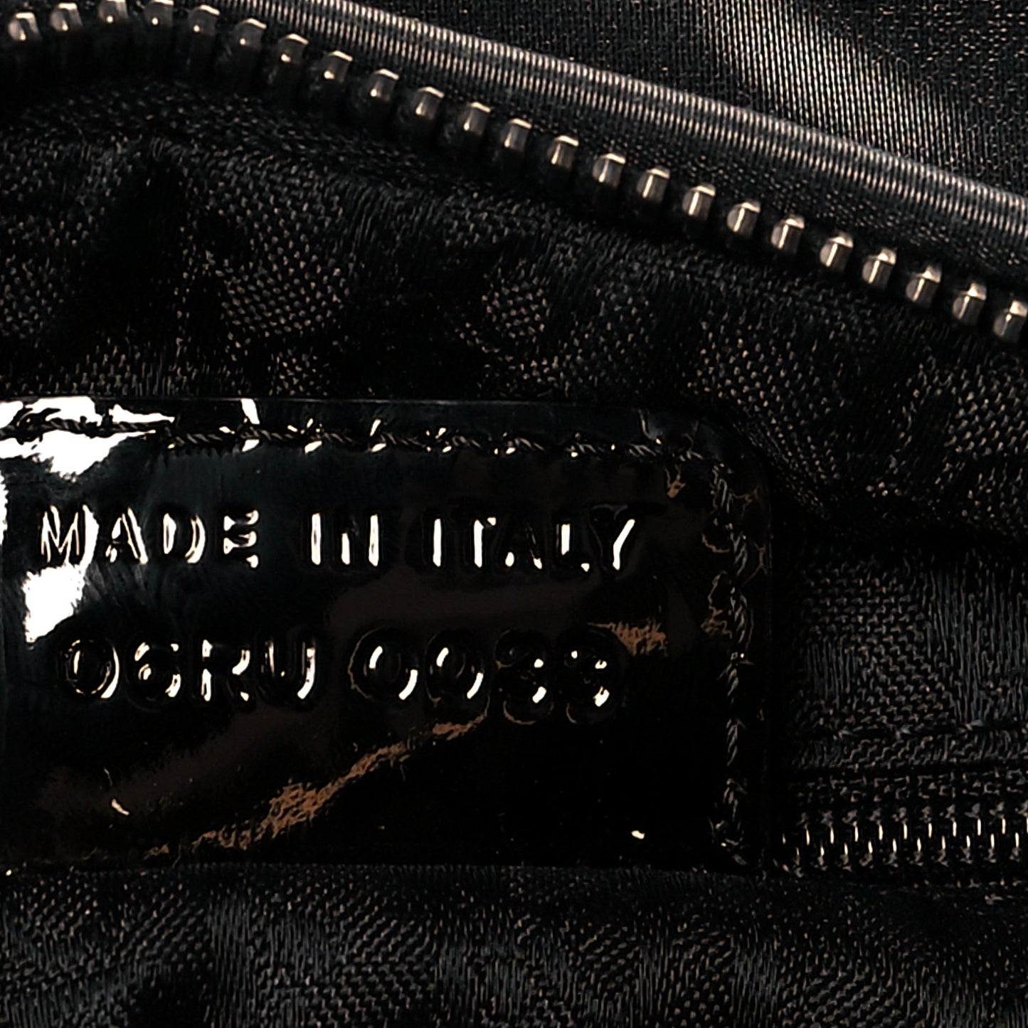 Coated Canvas Patent Cannage Medium Lady Dior Black