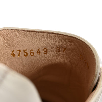 Gucci Calfskin Peggy Platform Sneakers 37 White 8 of 9