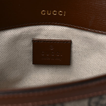 Gucci GG Supreme Monogram Web Mini Horsebit 1955 Shoulder Bag Beige Brown Sugar 7 of 11