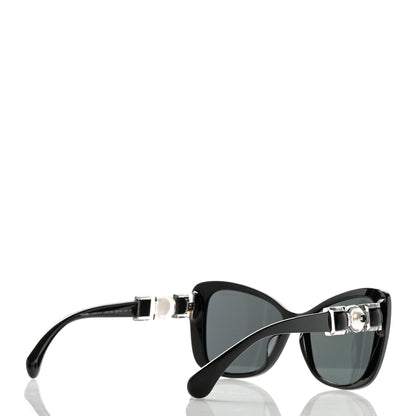 Chanel Acetate Pearl Butterfly Sunglasses 5445-H Black 3 of 8