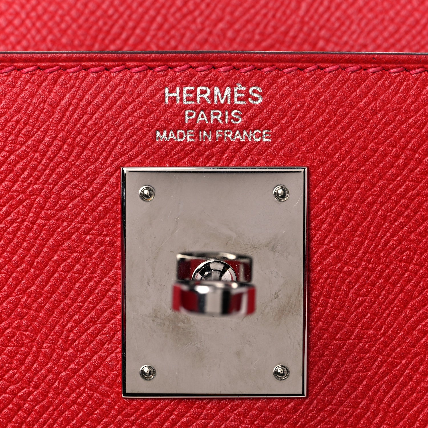 Hermes Epsom Kelly Sellier 32 Rouge Casaque 29 of 45