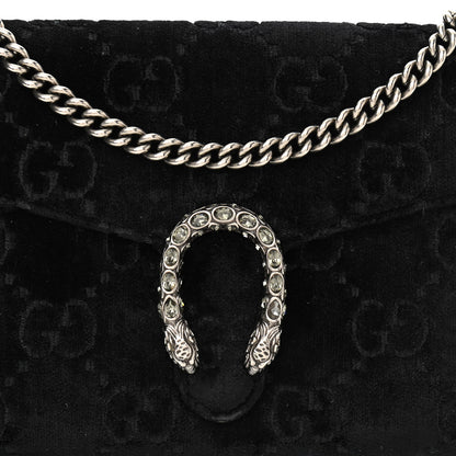 Gucci Velvet GG Monogram Mini Dionysus Chain Wallet Black 8 of 15