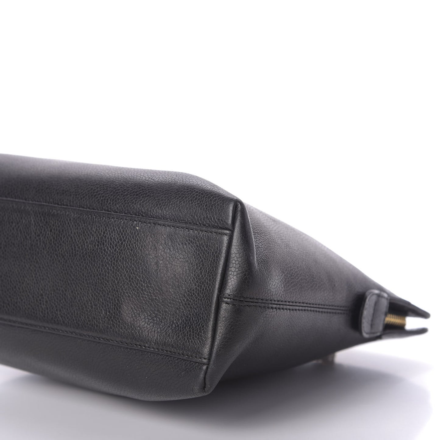Caviar Logo Shoulder Bag Black