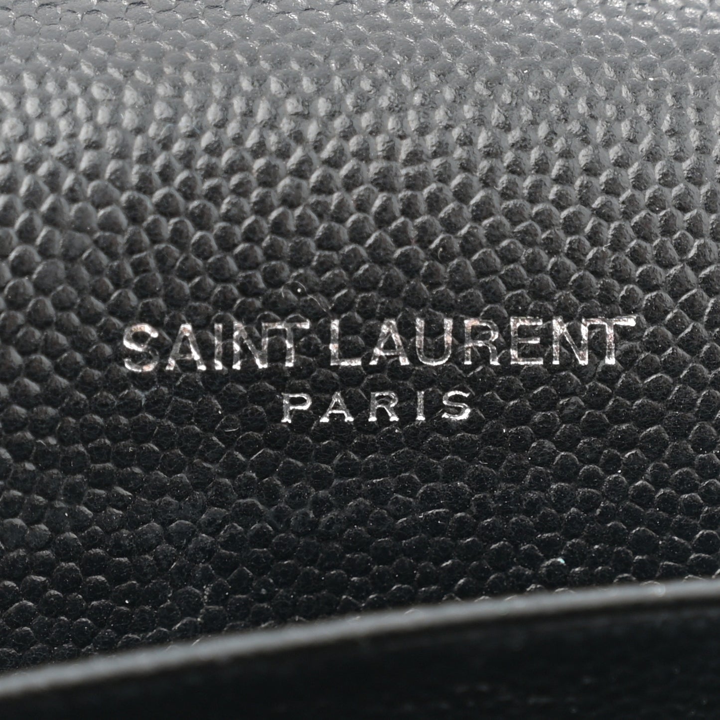 Grain De Poudre Matelasse Chevron Monogram Monochrome Chain Wallet Black
