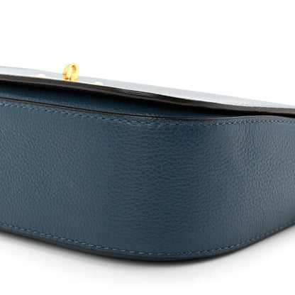Mulberry Small Classic Grain Calfskin Small Darley Satchel Blue 9 of 10