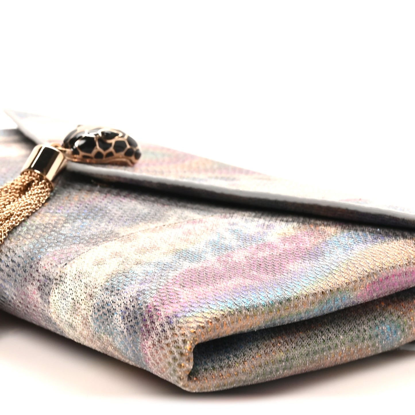 Karung Calfskin Serpenti Forever Long Wallet Blue Brown
