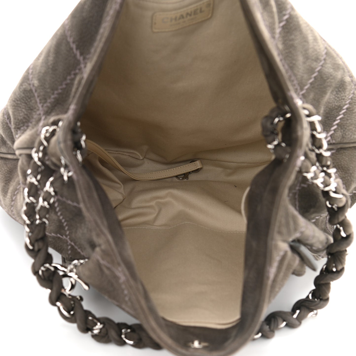 Suede Ultimate Stitch Hobo Grey