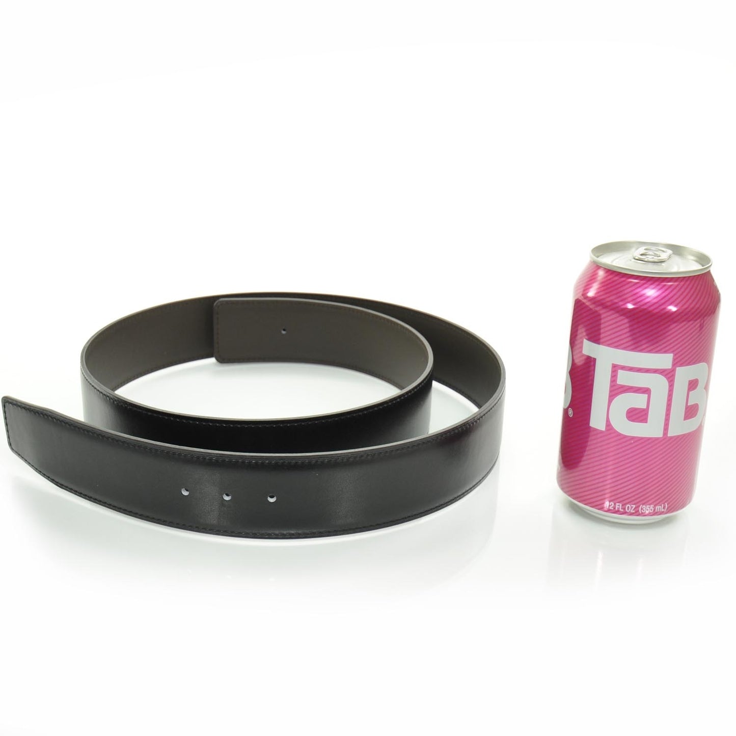 Leather Reversible Belt Strap 100 Black and Brown