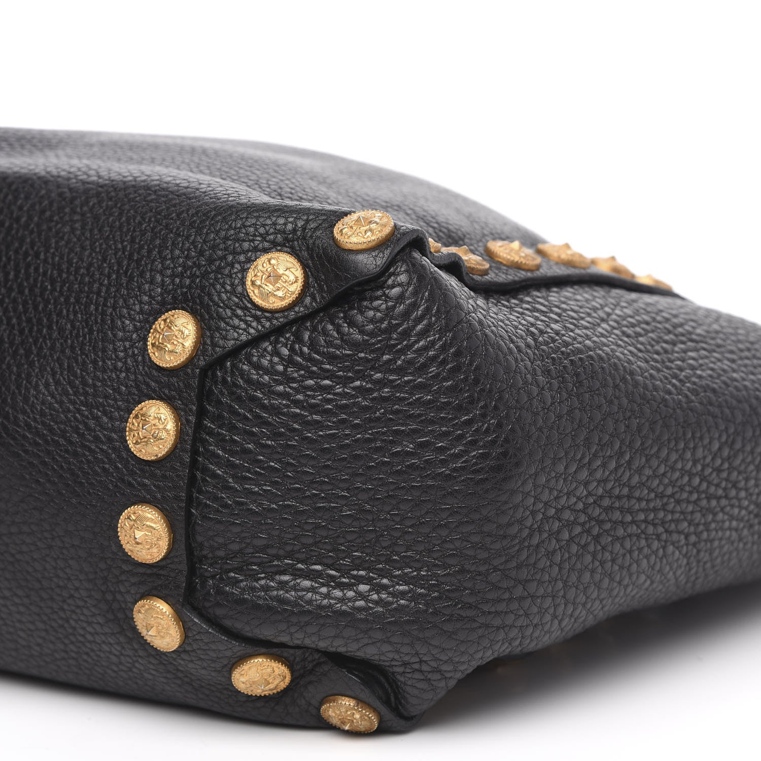 Valentino Garavani Pebble Calfskin Studded Zodiac Tote Black 9 of 11