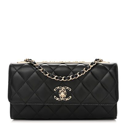 Chanel Lambskin Quilted Trendy CC Flap Phone Holder With Chain Black 1 of 13