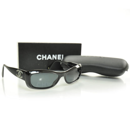 Chanel Crystal CC Logo Sunglasses 5095 B Black 4 of 8